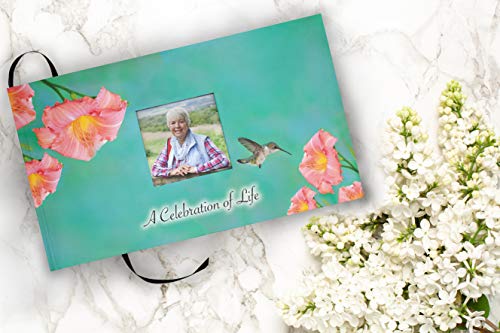 Image of Hummingbird Celebration of Life Funeral Guest Book for Memorial Service