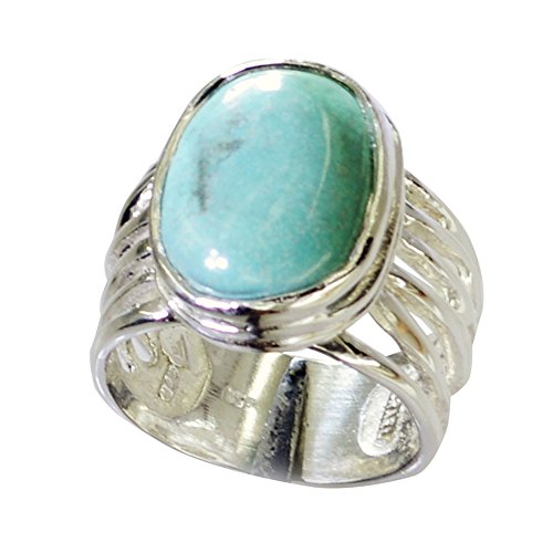 Bague turquoise bohème chic en argent pour sublimer vos tenues d'été