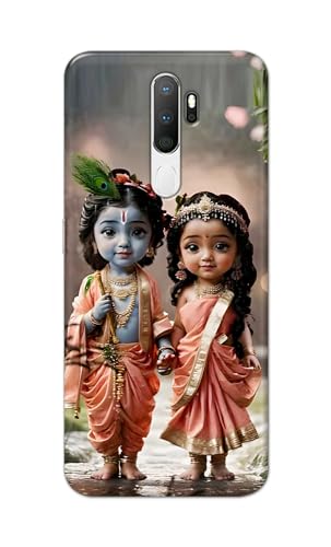 Image of Printed Hard Back Cover for Oppo A5 2020 Back Cover (Radha Krishna Love -J2) -190724(EA)