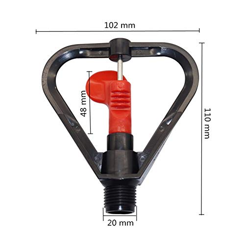Buse d'arrosage rotative avec buse de pulvérisation de serre 1/2 pouce filetée x10 - 6