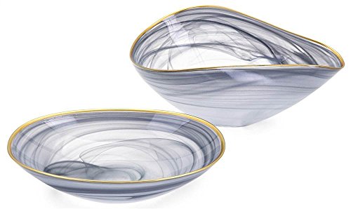 Imax 83904 Glass Bowl, Gray - Thumbnail 4