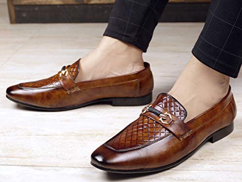 Image of YUVRATO BAXI Men's Synthetic Material Stylish Casual Loafer and Mocassin, Slip-On Shoes