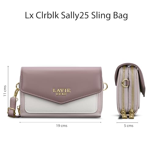 Image of Lavie Luxe Women's Colorblock Sally26 Crossbody Sling Bag | Ladies Purse Handbag | Gift for Women
