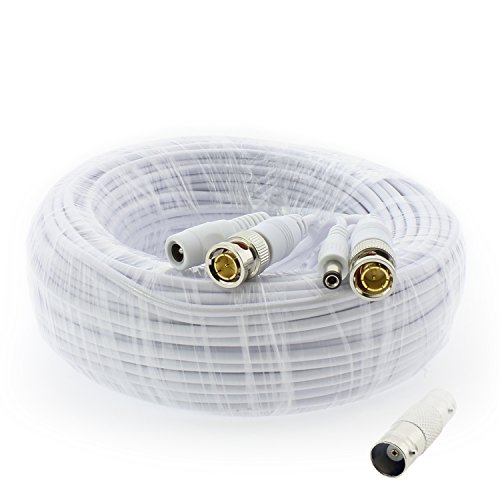 Crystal Vision Premium 1080P Hd Bnc Cctv Surveillance Security Camera Combo Cable Premade Siamese W/Coupler For Samsung, Lorex, Swann, Q-See, Defender, Amcrest, Zosi, Kguard, Etc, 60' #TOP3