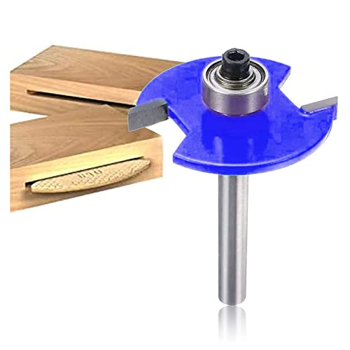 Sinoprotools Biscuit Jointer Router Bit 1/4 Inch Shank Biscuit Joint Slot Cutter Router Bit Wood Biscuit Cutter Woodworking Cutter Tool (Blue 10#)