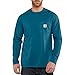 Carhartt Men's Force Cotton Delmont Long Sleeve T Shirt, Bay Harbor, X-Large