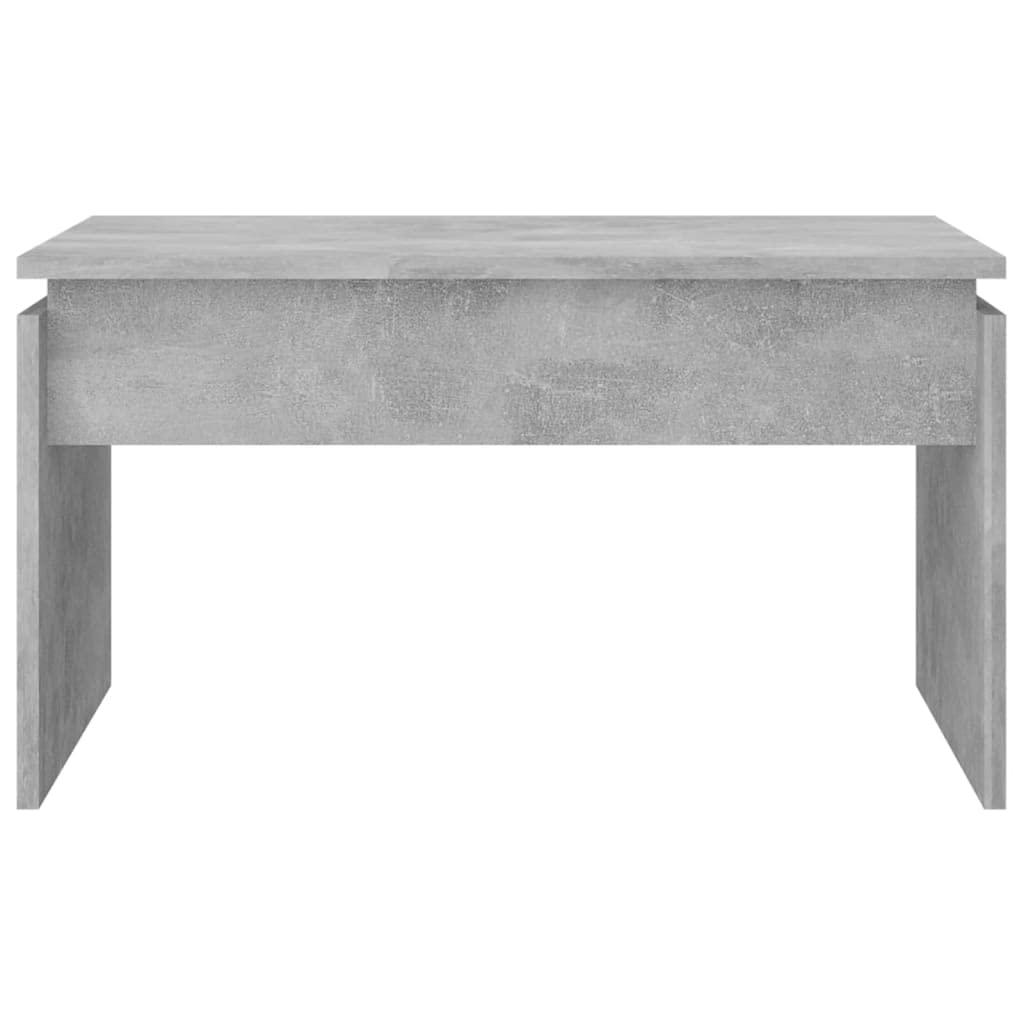 vidaXL Mesa de Centro Auxiliar Consola Mesita Salón Lateral Té Café Sofá Sala de Estar Muebles Mobiliario Gris Hormigón Contrachapada 68x50x38 cm