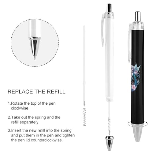 Stylos à bille rétractables sirène (lot de 4) pour l'école et le bureau - 4