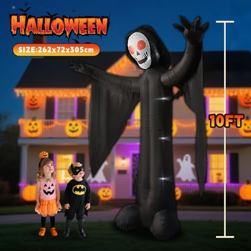 Fantôme gonflable Halloween 3m faucheuse pour cour