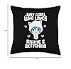 Just a Girl Who Loves Anime And Sketching Funny Anime Throw Pillow #1