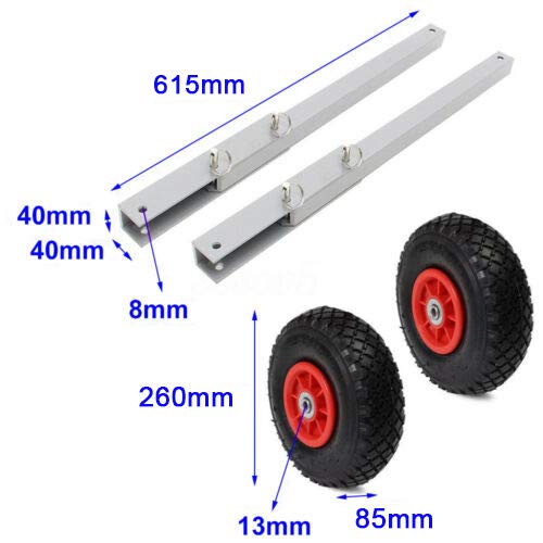 Fetcoi Achterwielen, slipreder, transportwielen, rubberboowielen voor opblaasbare boot, tot 300 lbs belasting, roestvrij stalen achterwielen, transportfietsen, accessoires - Image 4