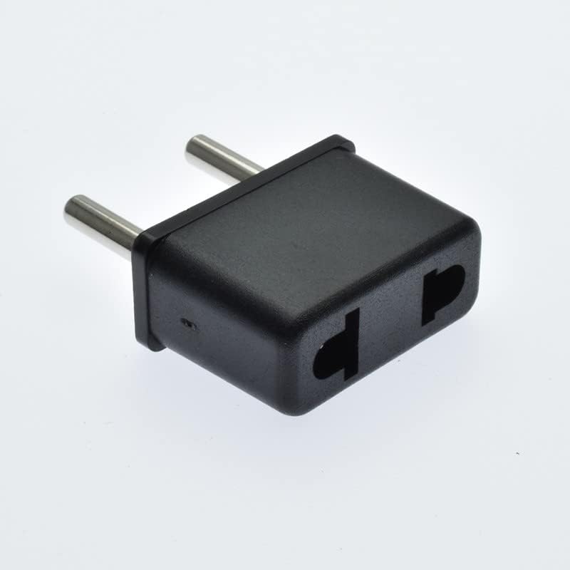 Image of [Pack of 2] EU Male to US Female Plug Adapter Converter, Europe Round Pin to USA Flat Socket Travel Power Plug Adapter, Universal AC Power Converter