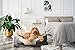 BarksBar Snuggly Sleeper Medium Gray Diamond Orthopedic Dog Bed with Solid Orthopedic Foam, Soft Cotton Bolster, and Ultra Soft Plush Sleeping Space - 32 x 22 Inches