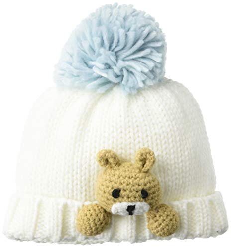 Mud Pie Baby Boys' Blue Bear Knit HAT, 0-6 Months