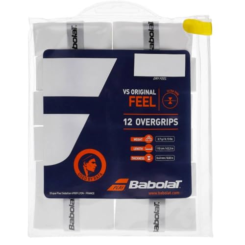 Overgrip Babolat VS Original blanc en pack de 12 pour raquette