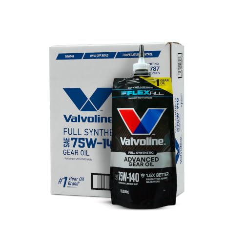 Valvoline Flexfill SAE 75W-140 Full Synthetic Gear Oil 1 QT, Case of 4