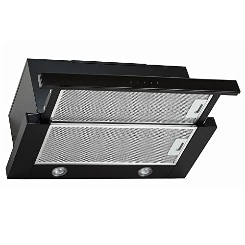 VLANO SLIDE Black 60cm Flachschirmhaube Einbau Dunstabzugshaube...