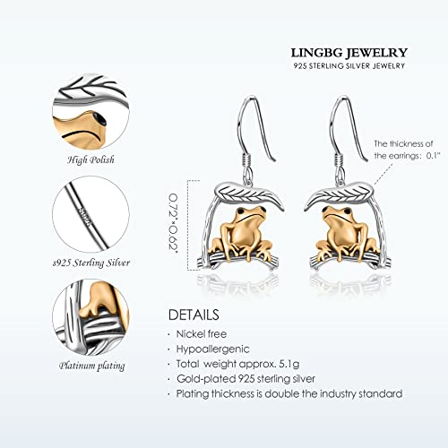 Dangle Earrings 925 Sterling Silver Lotus Flower Earrings for Women Yoga Dangle Earrings Lightweight Dangle Earrings Mother's Day Jewelry4