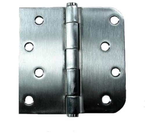 316 Marine Grade Stainless Steel Hinge - 4 Inch with 5/8 Inch Square Radius - NRP - Highly Rust Resistant - 3 Pack