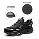 Arbeitsschuhe Herren Damen Sicherheitsschuhe Stahlkappenschuhe Sportlich Atmungsaktiv rutschfeste Safety Shoes Black 43 EU