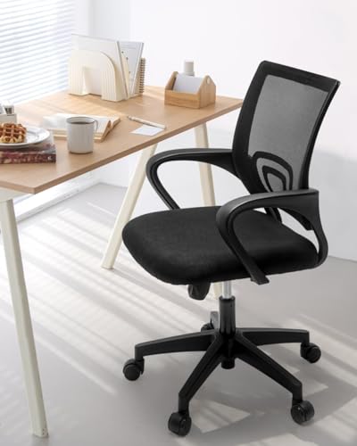 Image of NGFC Comfortable Back Mesh Office Chair with Ergonomic Design and Adjustable Height | Pre-Assembled | Black