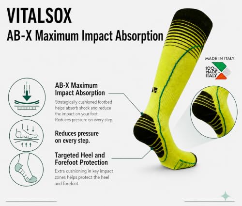Image of Vitalsox Performance Stripe Graduated Compression Socks, Boosts Performance, Stimulates Circulation