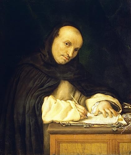 Poster Peinture Abstraite Portrait Frère Dominicain Couvent San Zanipolo 60x90