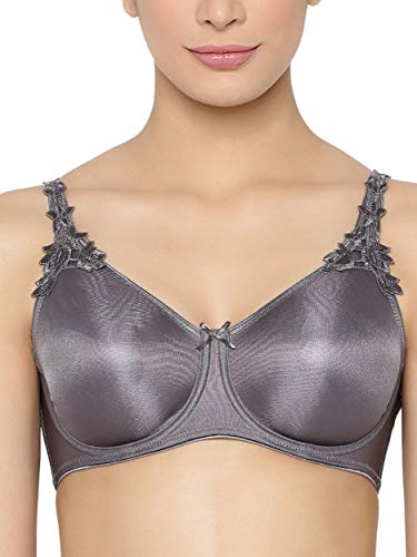 Image of Triumph Minimizer Women Bra Wired Non Padded High Support Big Cup Lingerie Visual Bust Reduction Comfort Bra Floral Lace Full Coverage Shapewear Wide Straps & U-Back Support Pack of 1