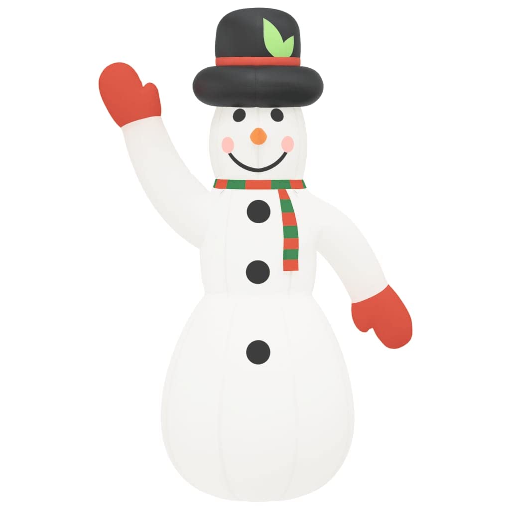 vidaXL Muñeco de Nieve Inflable de Navidad con LED 805 cm