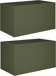 vidaXL Garden Planter 2pcs Olive Green 100 x 50 x 50 cm