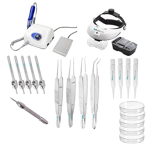 Premium Hair Transplant Kit with Micro Motor, Fue Punch, Implanter