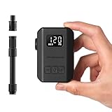 Peakspeak Elektrische Mini Fahrradpumpe AS260PRO, 120PSI Luftpumpe Fahrrad elektrisch mit Manometer, Auto-Stopp, USB-C Akku, Ideal für Rennrad MTB Motorrad mit Presta/Schrader Ventilen