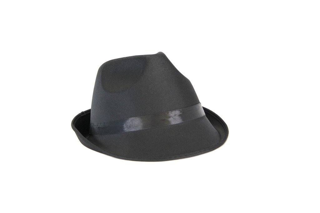 Costume Agent Dress Up Party Costume FEDORA Hat (Black)