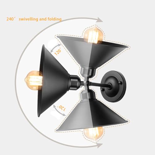 Aplique de pared LED moderno regulable de 240 grados con enchufe e interruptor para pasillo 2