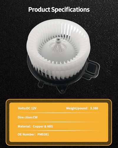 Image of Besuto PM9381 HVAC Heater Blower Motor Compatible with 16-10 FRD /LIN /MER Vehicles,for Fusion 2010-2012,for MKZ 2010-2013,for Milan 2010-2011,Replaces#700270 13369460 75874