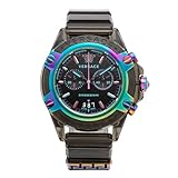 [ヴェルサーチェ] 腕時計 Watch CHRONO ACTIVE マルチカラー 文字盤 サファイヤガラス クォーツ 43MM スイス 時計 I腕時計 ブランド VEZ701022 ブラック [並行輸入品]