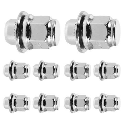 Tuercas de rueda coche de acero plateadas pack de 10 piezas para reparacion 1