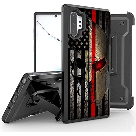BEYOND CELL Armor Kombo Compatible with Samsung Galaxy Note 10 Plus Case (6.8”), Heavy Duty Protective Shockproof Rugged Phone Case with Belt Clip Holster & Kickstand. Cover