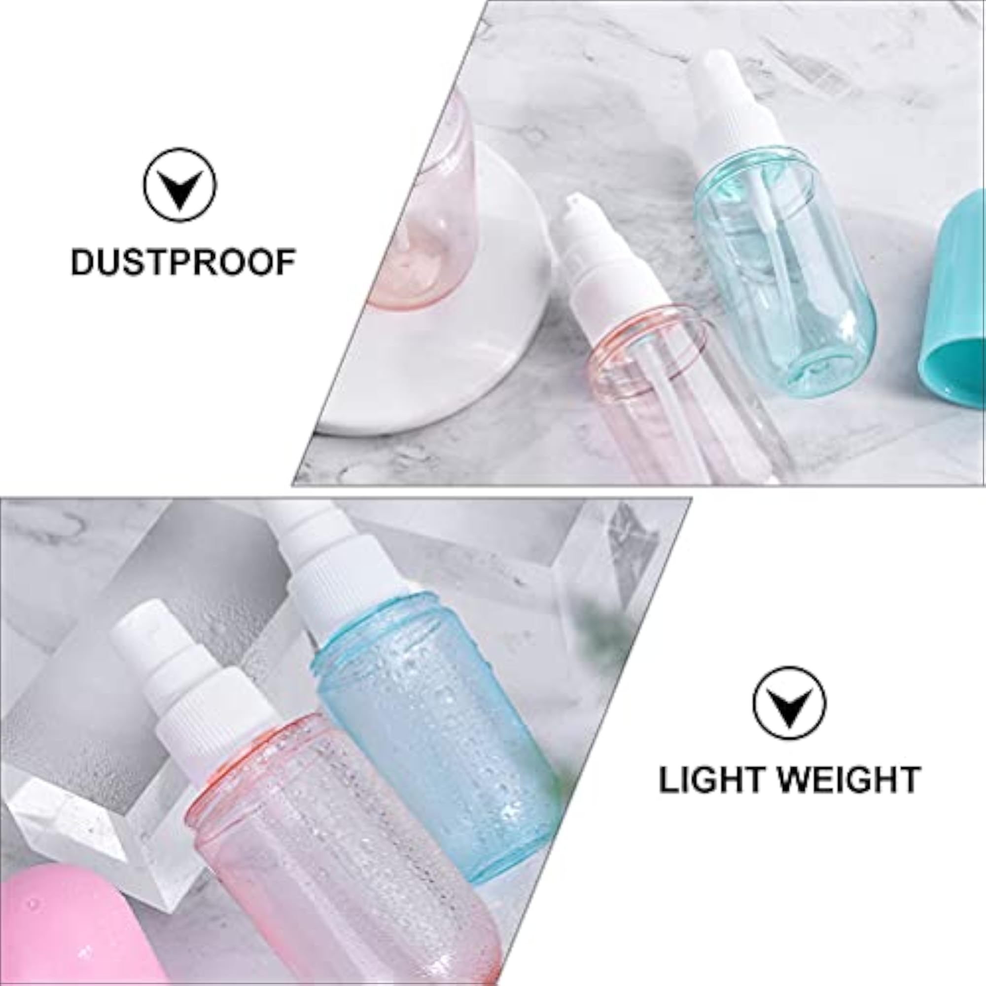 8PCS 40ML Mini Spray Capsule Bottles Set