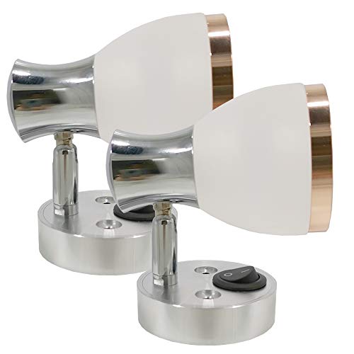 image for 12v-LEDlight 12V DC Decor Reading Light/Small Acrylic Wall Sconce Rose