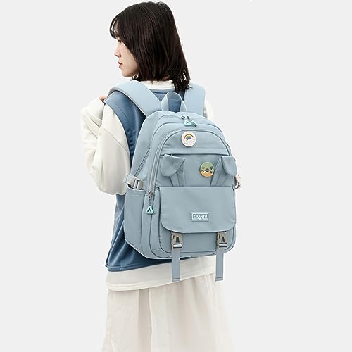 Makukke School Backpack for Women, Laptop Backpack 15.6 Inch College School Bag Anti Theft Travel Daypack Bookbag for Girls,Blue2