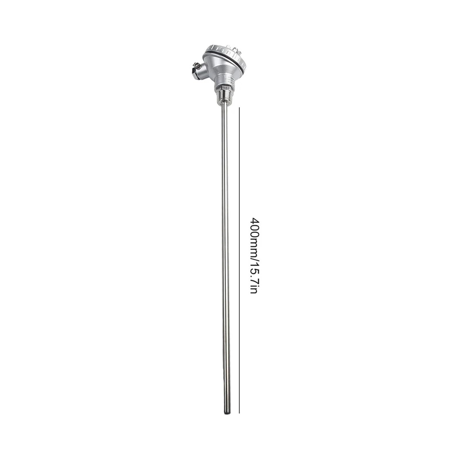 1 sonda sensore di Temperatura RTD PT100 con Filettatura da 1/2" e Testa terminale termocoppia