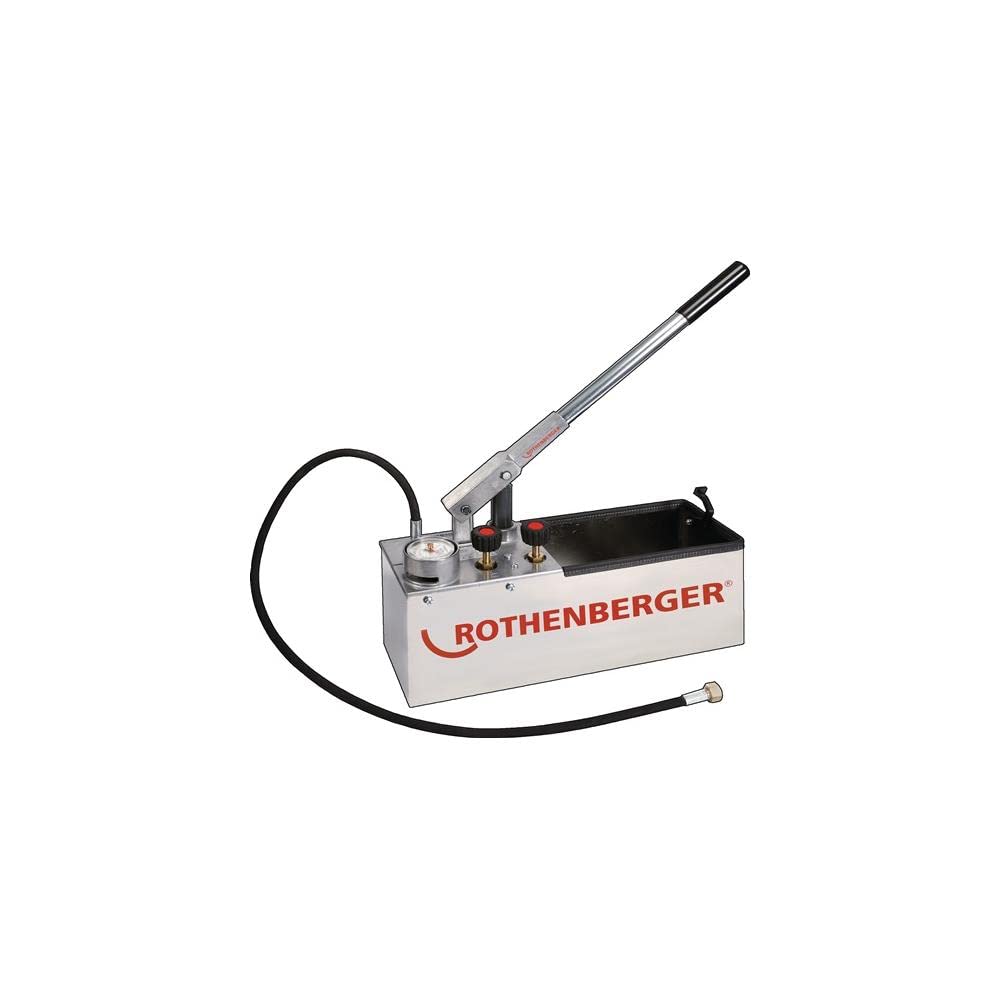 Rothenberger 60203 60203-Bomba de comprobacion rp50-s INOX, Negro/Plateado/Rojo