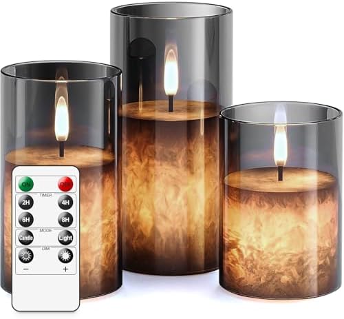 GuoChe 2er-Set Militär Camouflage Kerzen - Batteriebetrieben Mit Fernbedienung