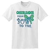 Cheerleader from Bow to Toe Cheer Shirt (Youth Small) White