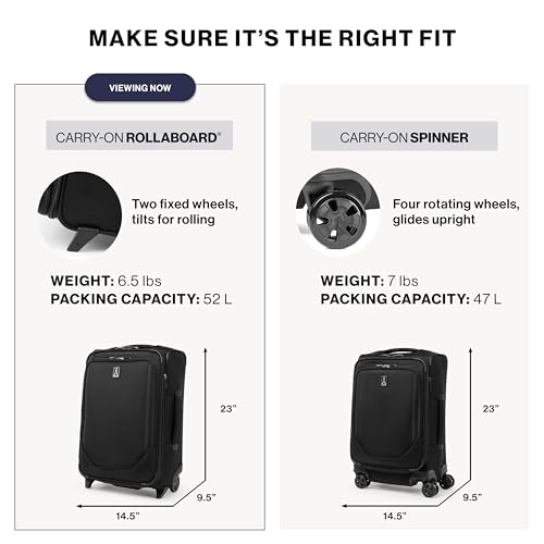 Travelpro Crew Classic Softside Carry-On Luggage, Black, 22-Inch by Travelpro - Image 7