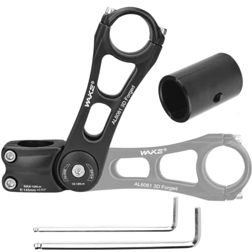 BESNIN Adjustable Bike Stem 0-90 Degree 25.4mm 31.8mm Universal for Handlebar 145mm stem, Adjustable MTB Stem Mountain Bike Stem for Bicycle, Road Bike, MTB, BMX, Cycling