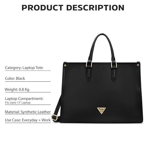 Image of Lavie Signature Women's Madisson Box 15 Inch Laptop Tote Handbag | Tote Bag for Work | Ladies Purse | Stylish Shoulder Bag | Gift for Women