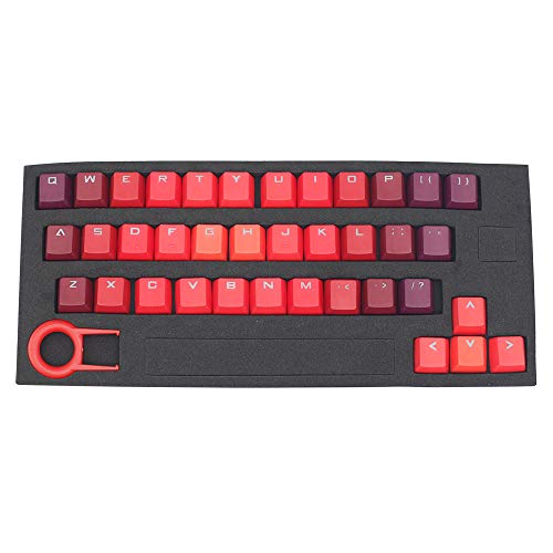 Gradient Color Keycap 37 PBT Double Shot Injection Backlit Keycaps ...
