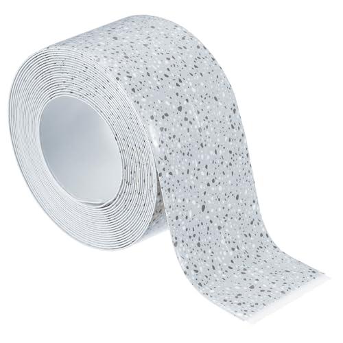 Image of PATIKIL Caulk Tape 1.5 inch x 10.5 Ft, Self Adhesive Sealing Tape Waterproof Toilet Tub Caulk Sealant Strip Sealing Trim for Kitchen Bathroom Toilet Bathtub Sink Countertop, Deep Grey